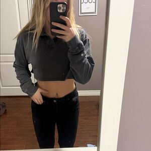 Straight Leg Black Jeans